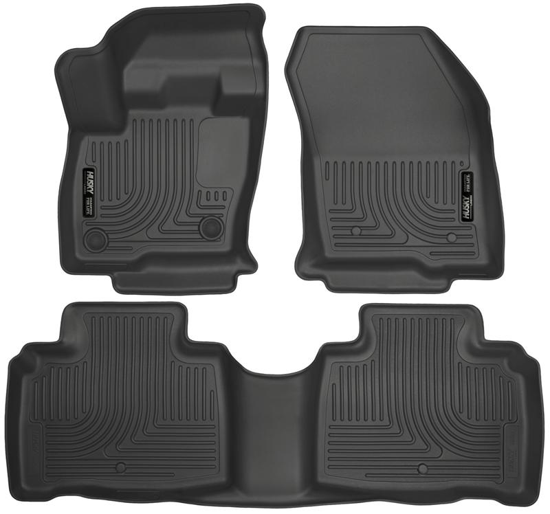 Lincoln MKX Floor Liners - Front + Rear - Husky Liners - WeatherBeater - Black - 2016